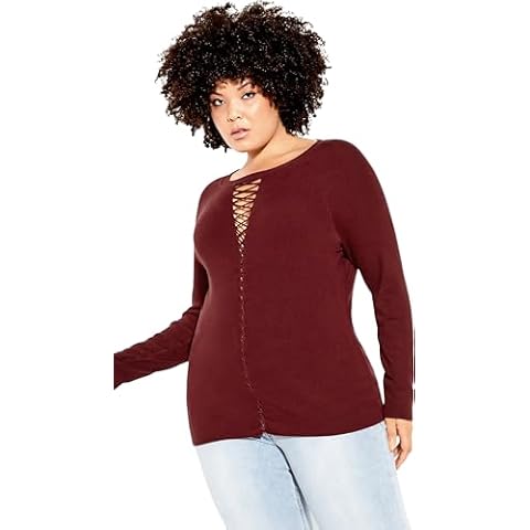 City Chic Plus Size Criss Cross Sweater Cover