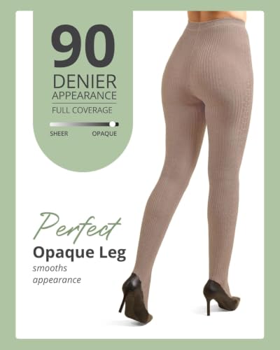 Image of MeMoi Portland Cable Knit Sweater Tights, Warm Opaque Winter Tights