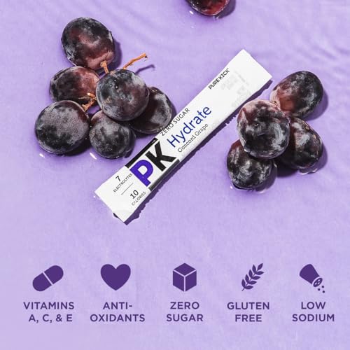 Pure Kick Hydration Singles To Go Drink Mix - Concord Grape 6 Boxes - 6 Packets Per Box - 36 Single Servings image 4