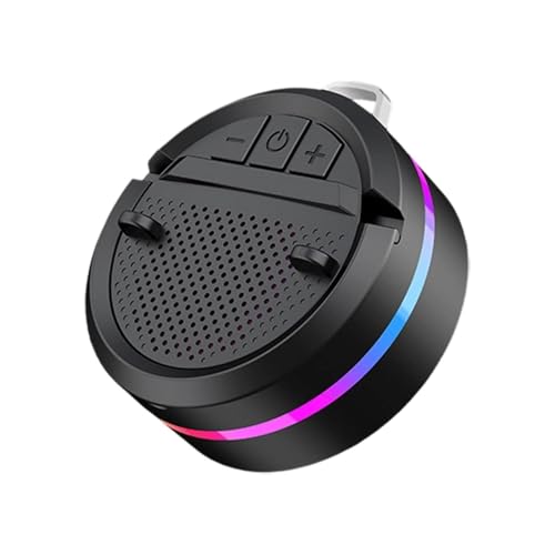 Altavoz de inducción, soporte para teléfono con sonido y RGB – Altavoz inalámbrico con soporte para teléfono | Exterior Ducha Playa Cocina Oficina Casa Dormitorio de baño