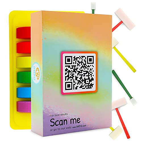 Product Image of the SHEFIZ Watercolor Rainbow Magic Set for Girls and Boys-Kids Art Kit with 6 Sponge Brushes, 6 Count (Pack of 1)