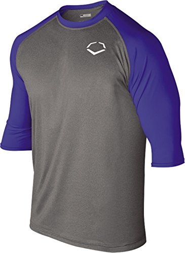 Haut de baseball Wilson Evoshield manches 3/4 homme couleur noir pour entraînement
