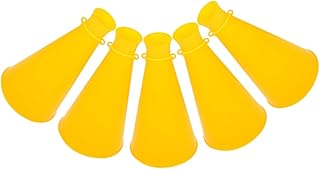 Yardwe 5 Piezas De Trompeta De Plástico Para Fiestas Megáfonos Para Juegos De Fiesta Accesorios Para Fans Trompeta Portátil De Plástico Color Amarillo Abs