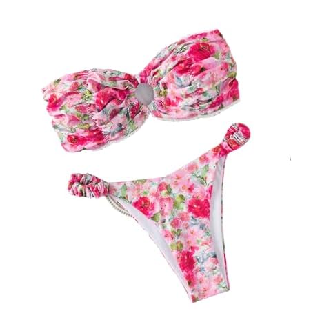 SHENHE Floral O Ring Bikini Set Cover