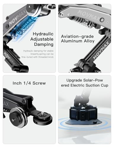Brazo de cuchilla para DJI Pocket 3 soporte ventosa GoPro Insta360 3