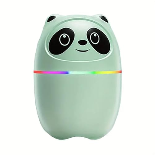 Holyzon Quiet Operation Cute Design Panda Humidifier (220 ML, Green)