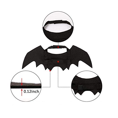 obqo Halloween Pet Bat Wings Cat Dog Bat Costume Pet Costume Halloween Accessory for Puppy Dog and Cat - Image 2