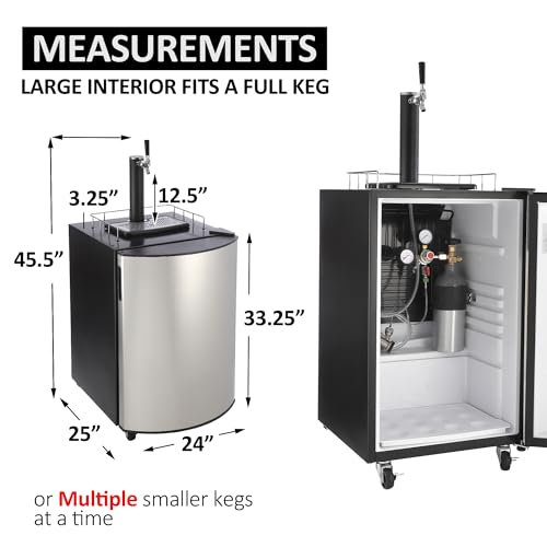 Garvee SINGLE TAP DRAFT BEER DISPENSER SILVER Beer Kegerator, Single Tap Draft Beer Dispenser thumb #1