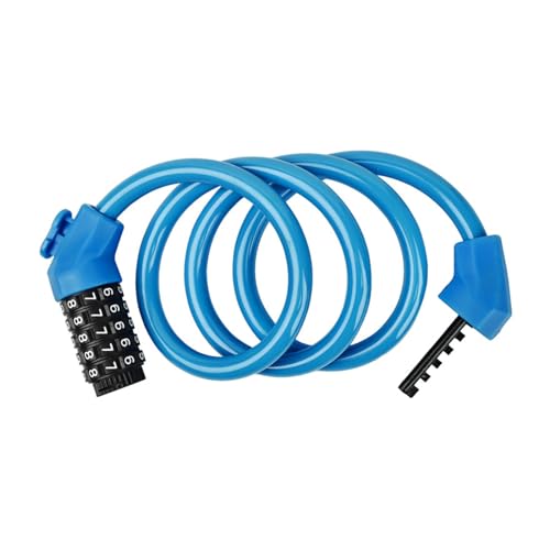 HapGlan 5Digit Resettable Combination Coiling Cable Lock Anti Theft Cable Locks Weatherproof Coiled Cable Lock