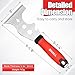 SHALL 8-In-1 Paint Scraper, Stainless Steel Paint Remover Scraper Tool, Putty Knife with Hammer End and Comfort Handle, Metal Spackle Scraper for Removing Drywall Paint, Caulk, Wood, Wallpaper