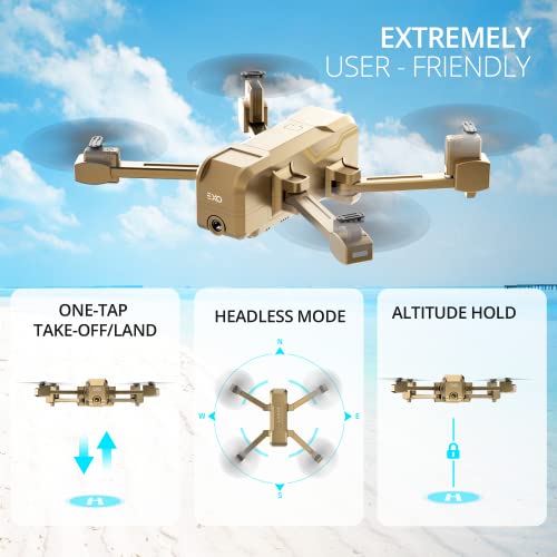 Exo Scout || Drone With Camera For Adults Or Kids. Drone Kit With 3 Batteries, Free Carry Case. Hd 1080P Video, 3 Speeds, Auto Take-Off/Land, Intelligent Ai Modes & More. #TOP2