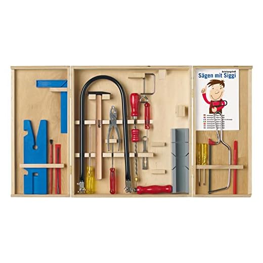 PETER BAUSCH,407, Qualitäts-Laubsägeschrank mit 24 Teilen, 36 cm x 29,5 cm x 6 cm,