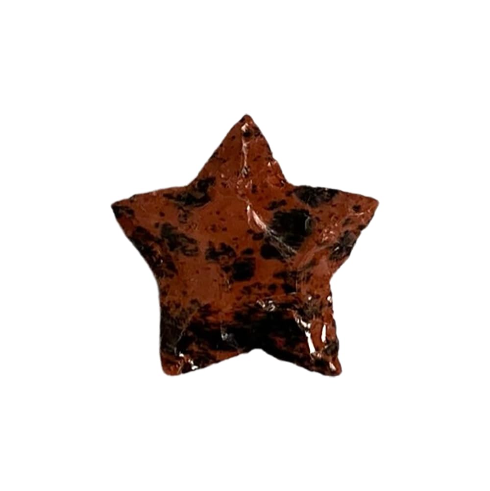 VIE Faceted Star Crystal, 3x3cm, Mahogany Obsidian