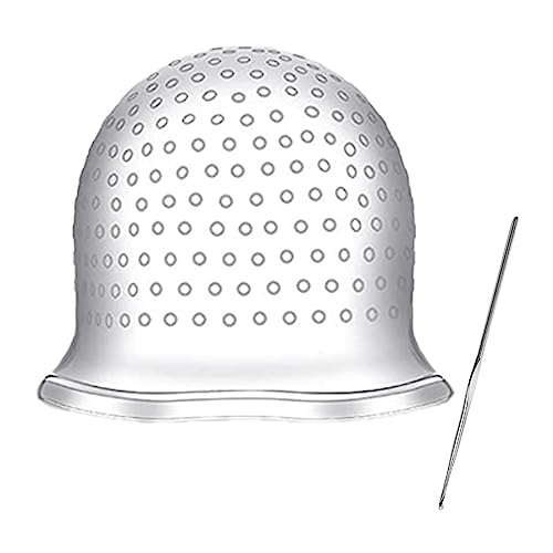 Gorras De Tinte Para El Cabello,Gorro Mechas,Gorro de Silicona Resaltado,Gorras De Tinte Para El Cabello Con Ganchos,Gorro de Tinte Sombrero,Sombrero De Salón Reutilizable Gancho,Dye Hair Coloring Cap