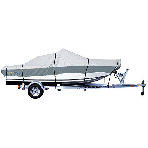 PrimeShield Boat Cover, Waterproof 300D Oxford Marine Grade Trailerable Runabout Boat Covers, Heavy
