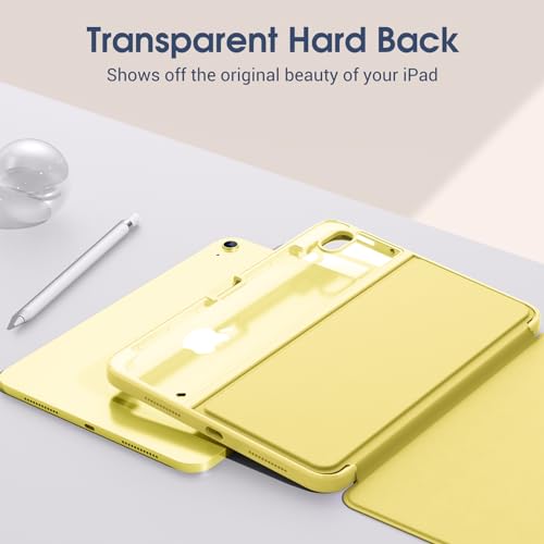 ProCase iPad 11世代/10世代 ケース iPad（A16）11インチ 2025/10.9インチ 2022通用 ペン収納 フォリオケース 耐衝撃 保護カバー オートスリープ対応 (イエロー)