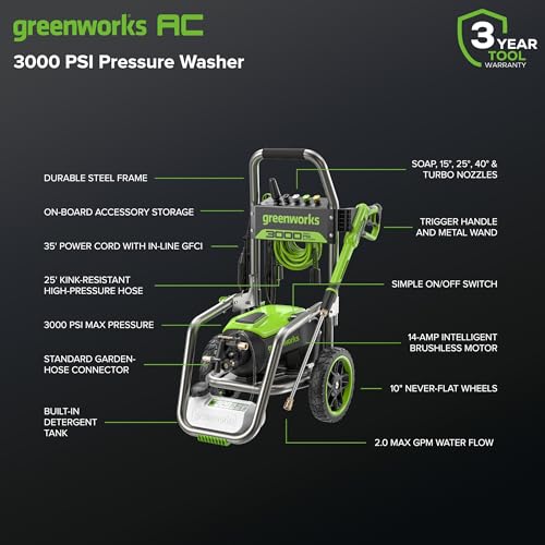Greenworks 3000 PSI Electric Pressure Washer