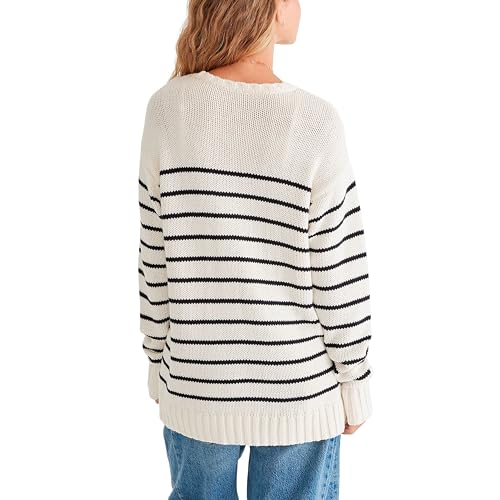AEROPOSTALE Women's Stripe Oversized Crewneck3