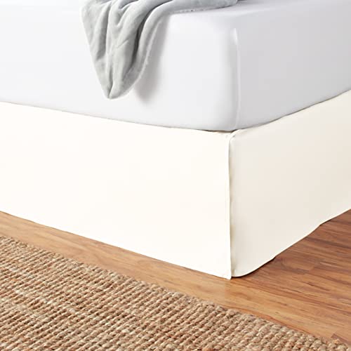 Amazon Basics Lightweight Pleated Bed Skirt, Queen, Off White #TOP3