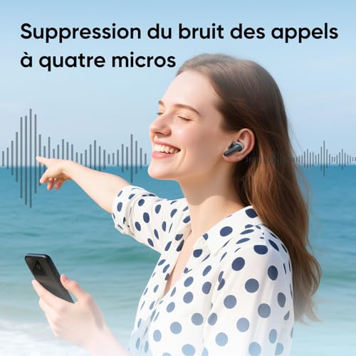 Écouteurs realme T200 ANC pour isoler les bruits et autonomie 40h - 5