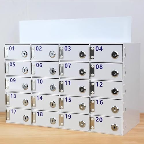 Supporto da parete per telefono in acrilico sicuro con serratura a chiave, 12 scomparti per casa e ufficio, soluzione efficiente per la protezione e la rabbia dei dispositivi