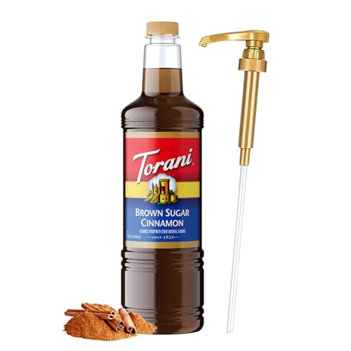 Image of Torani Brown Sugar Cinnamon Syrup 1L with Pump - Lattes & Cocktails