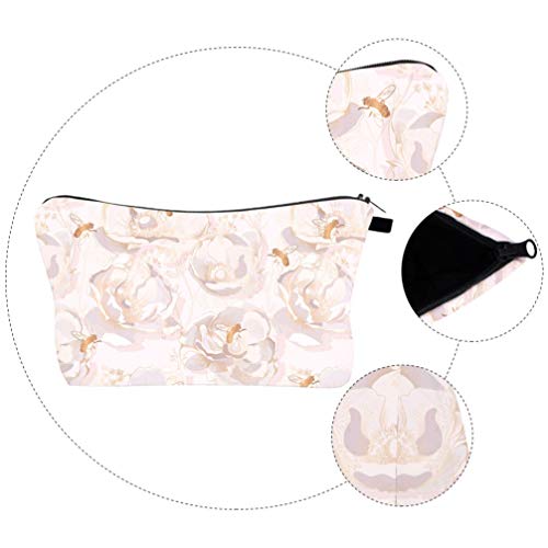 Minkissy Bolsa de Maquiagem Padrão de Abelhas Abelhas Impresso Bolsa de Higiene Pessoal Saco de Higi