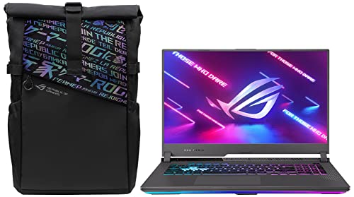 Image of ASUS ROG Strix G17 (2022), 17.3 inch (43.94 cms) FHD 144Hz, AMD Ryzen 7-6800H, RTX 3050 4GB Graphics, Gaming Laptop, G713RC-HX009W + BP4701 ROG 17 inch(43.18 cm) Backpack (Black)