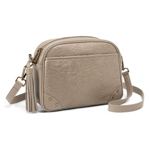 Image of befen Anti-theft Crossbody Bag for Women Genuine Leather, Small Cross Body Shoulder Handbags with RFID Card Slots