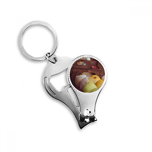 Picture Peer Fresh Temperate Fruit Picture Nail Nipper Ring Key Chain Bottle Opener Clipper