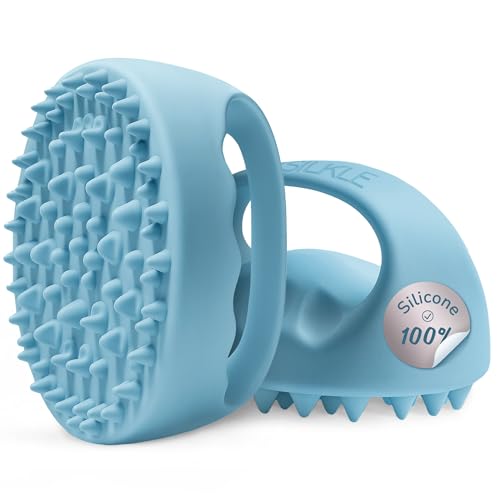 Anti-Cellulite Silicone Massager Brush - Deep Tissue Body Scrubber for Cellulite Remover, Skin Firming & Lymphatic Drainage - Exfoliating Massage Tool with Grip Handle for Legs & Body - Blue