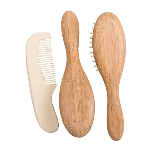 VINTORKY Hair Brush and Comb Set for Baby Bathing 3pcs Shower Brush Cleaning Tool