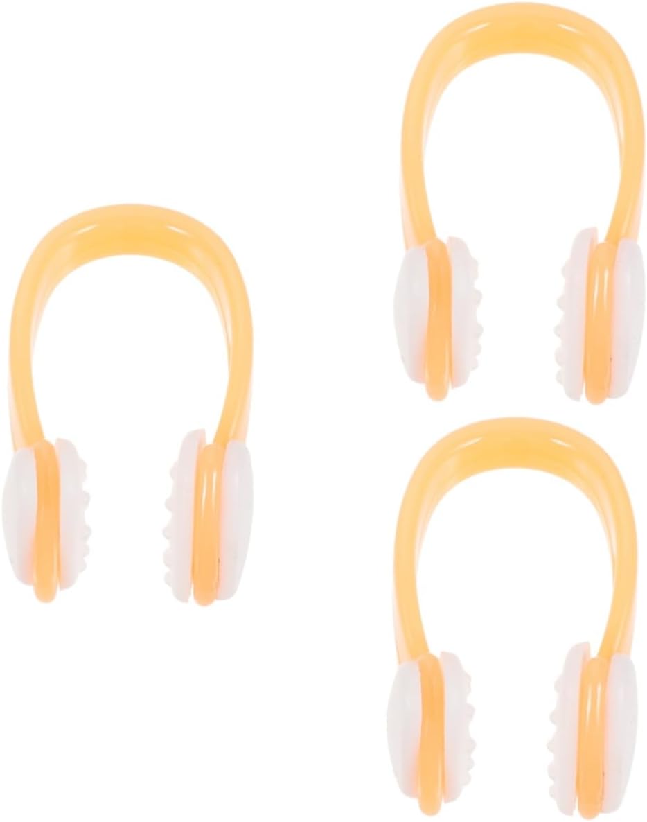 GLEAVI 3pcs Ergonomic Swim Nose Training Protector Nonskid Nose Clip for Women Boy Girl