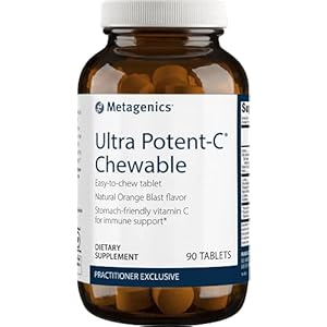 Metagenics Ultra Potent-C® Chewable – Vitamin C – Chewable Orange-Flavor Vitamin C for Immune Support* | 90 Count