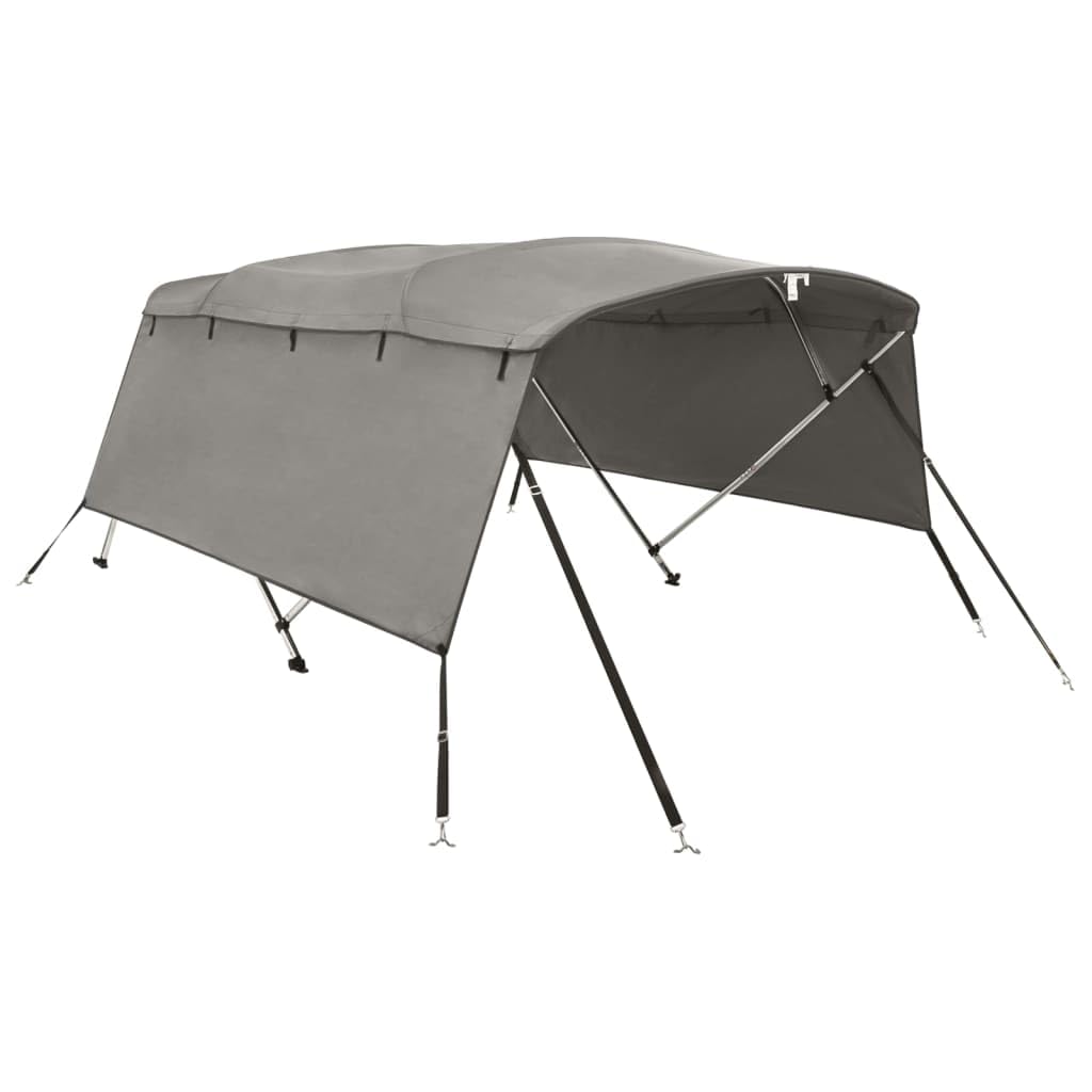 vidaXL Toit bimini à 4 arceaux parois latérales 243x(170-182)x137 cm