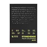 Legion Stonehenge Aqua Watercolor Pad, 140lb, Cold Press, 10 by 14 Inches, Black Paper, 15 Sheets (L21-SQC140BK1014)