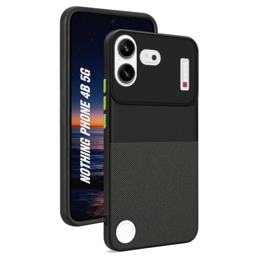 Image of AIBEX Premium Back Cover Case Compatible for Nothing 4B 5G | Scratch & Drop Tested Shockproof Matte Texture Case with Soft Microfibre Lining | Slim Fit Cover with Anti-Scratch - Black