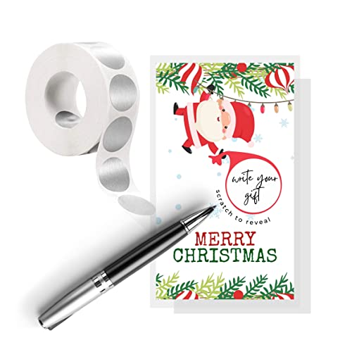Cartes clients à gratter Noël Lashicorn avec pastilles argentées