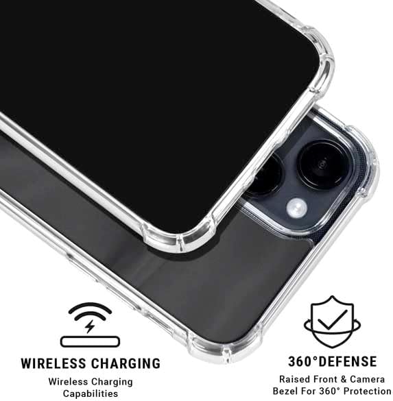 Skinit Clear Phone Case Compatible with iPhone 14 - Officially Licensed NFL Pittsburgh Steelers Design