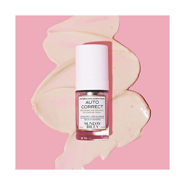 Sunday Riley Auto Correct Brightening and Depuffing Caffeine Eye Contour Cream for Dark Circles and Puffiness