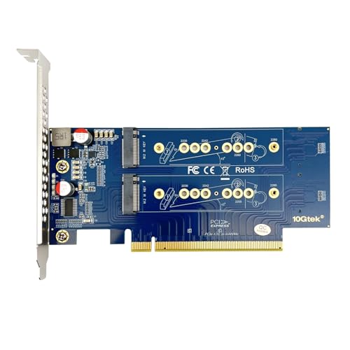 PCIe 3.0 to NVMe (4) M.2 Adapter for M.2 (M Key) SSD, PCIe X16, Requires Motherboard BIOS Support for Bifurcation