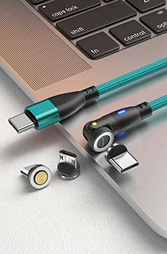 Cable magnético 3 en 1 USB Tipo C rápido 2m verde