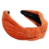YETASI Orange Headband is Chic. Velvet Knotted Headbands for Women are Trendy. Velvet Headbands for