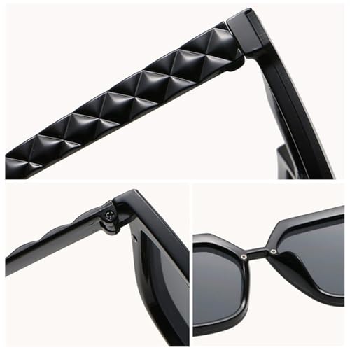 CHUANTEN Sunglasses Men Women Glasses Leg Sun Glasses Retro Driving Outdoor Travel(C3 Tea,One Size)4