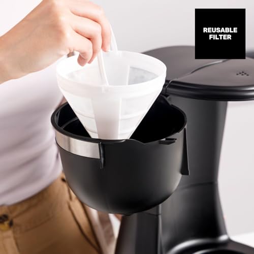 Miniatura 3 de Taurus Cafetera De Goteo Verona 6, 600w, 600 Ml, Intense Flavour Tech, Placa Calefactora, Filtro Permanente Lavable, Jarra Cristal Antigoteo, Diseño Compacto Negro Mate, Bpa Free