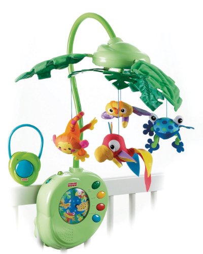 Fisher-Price Rainforest Peek-a-Boo Leaves Musical Mobile