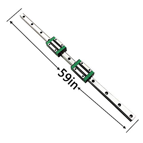 Chuangneng VUO3BLY101512XI625Q3RT6EU Linear Rail 2Pcs Hgr20 1500Mm Linear Guide Rail Hgh20Ca Hgh20 Linear Slide Rail + 4Pcs Hgh20Ca Carriage Slider Block Cnc Kit thumb #3