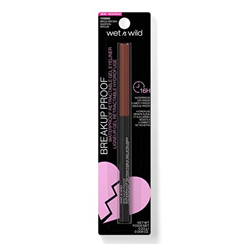Wet N Wild Breakup Proof Waterproof Retractable Gel Eyeliner Brick Brown #TOP3