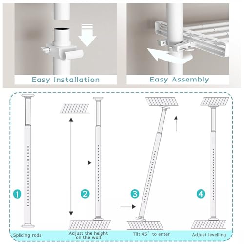 Estante de almacenamiento para lavadora ideal para organizar baños y lavanderías 5