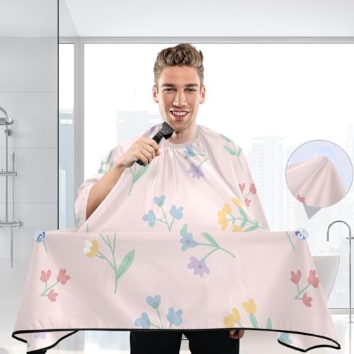 Capa para corte de cabello Floral and Leaves impermeable profesional para barbería con cierre ajustable de broche para peinados y estilismo miniatura 6